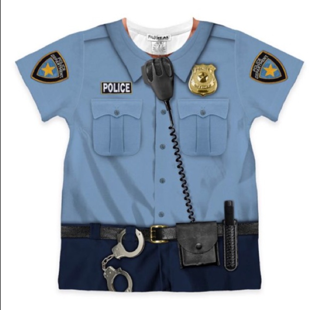 Faux Real police shirt, size 2T